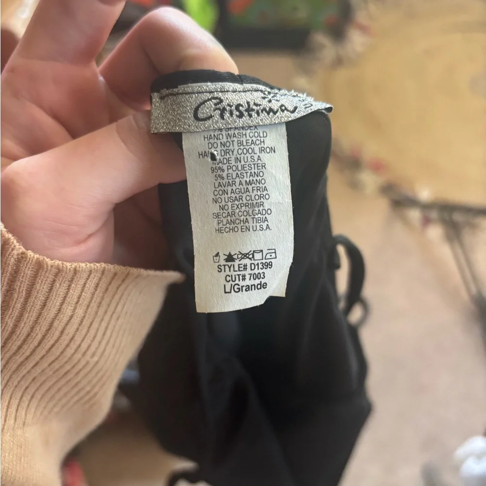 Y2K Little Black Dress Asymmetrical Hem Club Dance Faux Wrap Ruched Size L - Picture 7 of 10